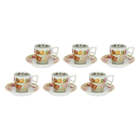 Set 6 tazzine espresso grace Linea GRACE - HOME IS WHERE FAMILY IS