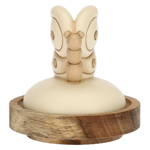 Barattolo in vetro con coperchio in legno Elegance, grande