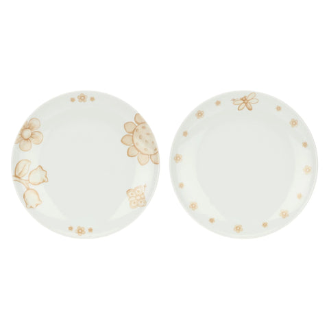 Set 2 piatti piani in porcellana Happy Elegance