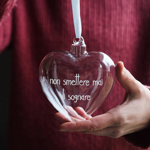 Pallina cuore Non smettere mai di sognare  da Simple Day