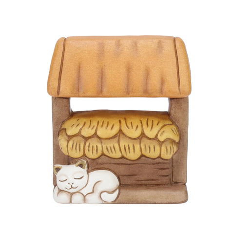 Mangiatoia con gatto Presepe Classico