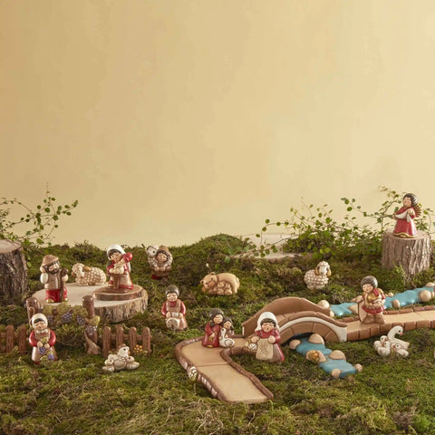 Gruppo maialini con cuccioli Presepe Classico