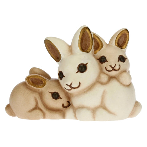 Coniglietti in ceramica per presepe Thun