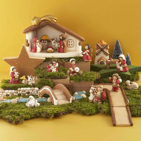 Coniglietti in ceramica per presepe Thun