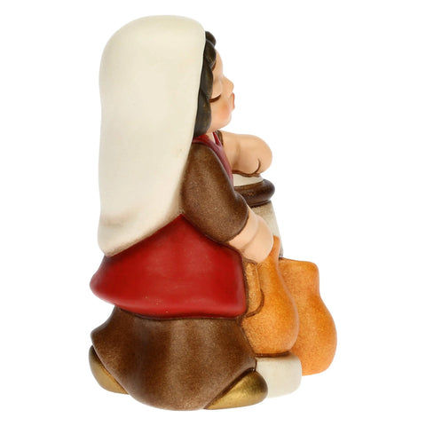 Donna alla fontana Presepe Classico Rosso