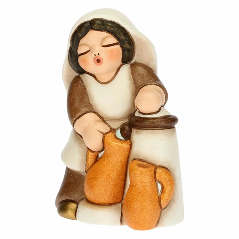 Donna alla fontana Presepe Classico bianco