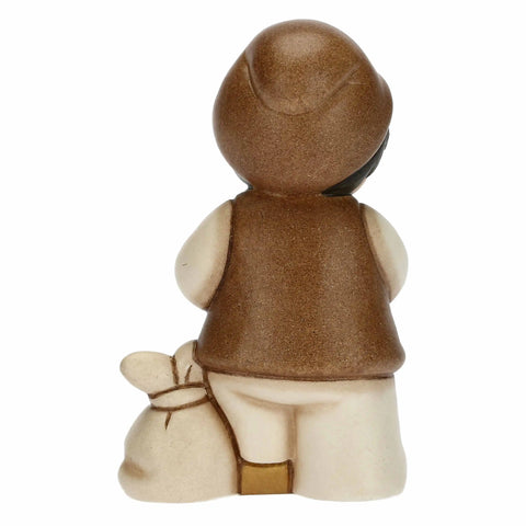 Bimbo con mela bianco Presepe classico