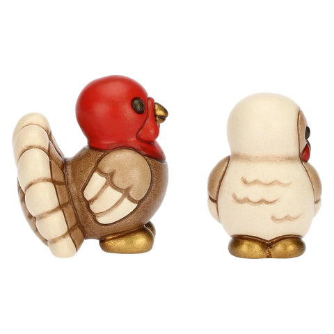 Set 2 tacchini in ceramica Presepe Classico