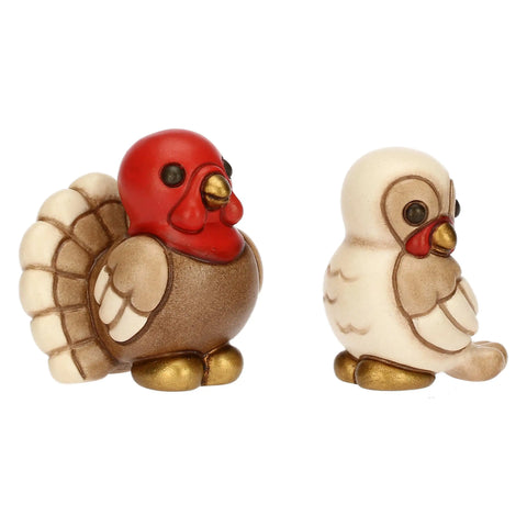 Set 2 tacchini in ceramica Presepe Classico