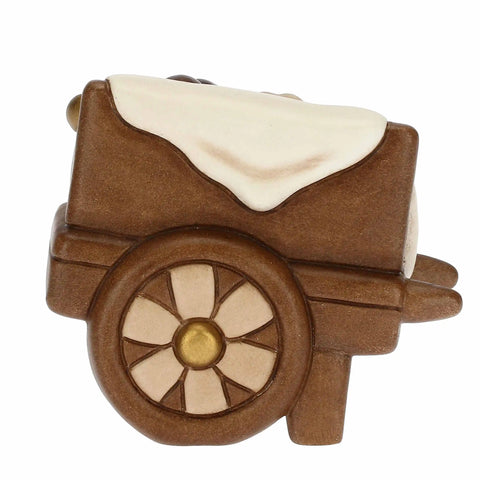 Carretto con castagne in ceramica Presepe Classico