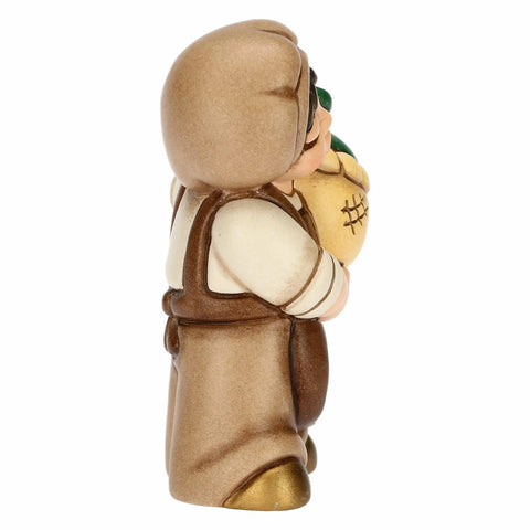 Oste con damigiana in ceramica Presepe Classico bianco