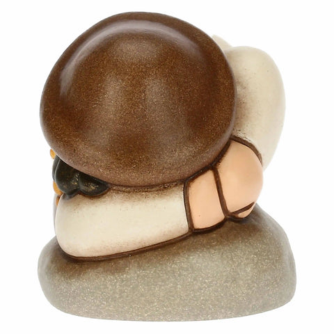 Pastore dormiente in ceramica Presepe Classico bianco