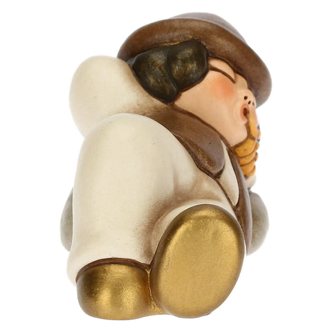 Pastore dormiente in ceramica Presepe Classico bianco