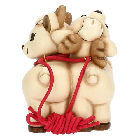 Coppia di Renne Robin per Slitta componibile in ceramica