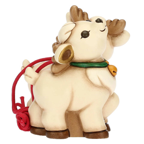 Coppia di Renne Robin per Slitta componibile in ceramica