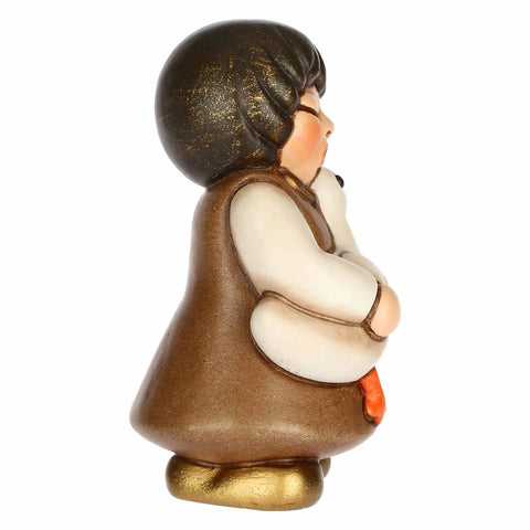 Bimba con oca in ceramica Presepe Classico