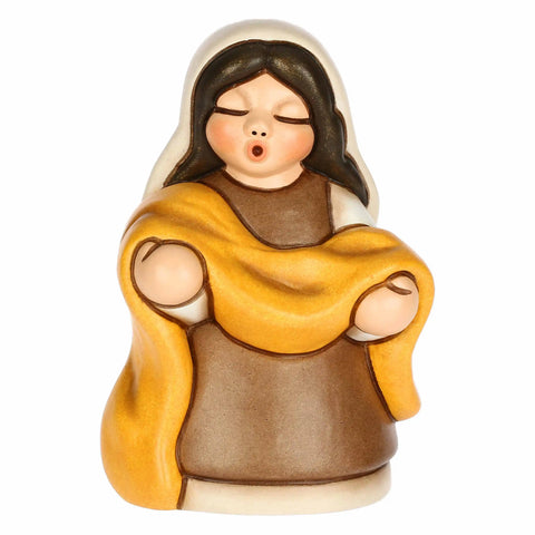 Venditrice di stoffe in cermica Presepe Classico Thun