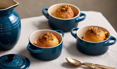 Mini cocotte rotonda in gres vetrificato deep teal  Le creuset