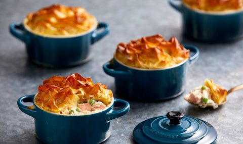 Mini cocotte rotonda in gres vetrificato deep teal  Le creuset