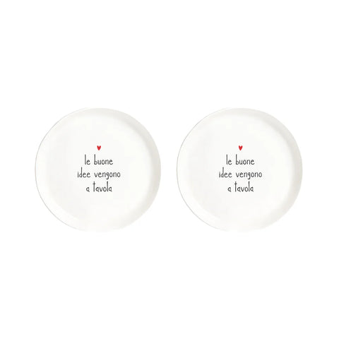 Set 2 Piatti da dessert Le buone idee vengono a tavola da Simple Day