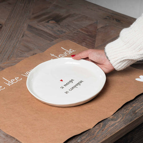 Set 2 Piatti da dessert Si mangia in compagnia da Simple Day