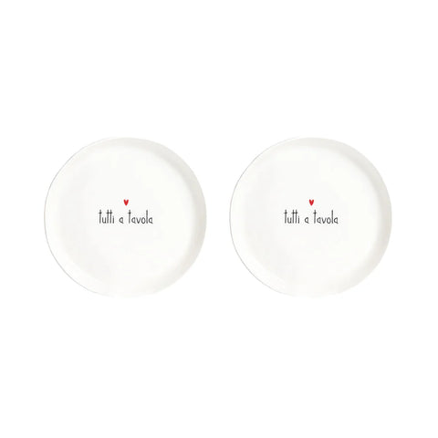 Set 2 Piatti da dessert Tutti a tavola da Simple Day