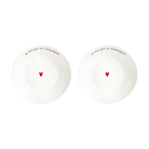 Set 2 Piatti fondi Si mangia in compagnia da Simple Day