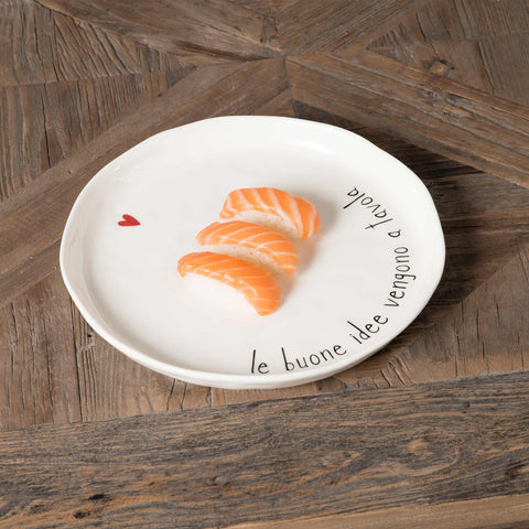 Set 2 Piatti piani Le buone idee vengono a tavola da Simple Day