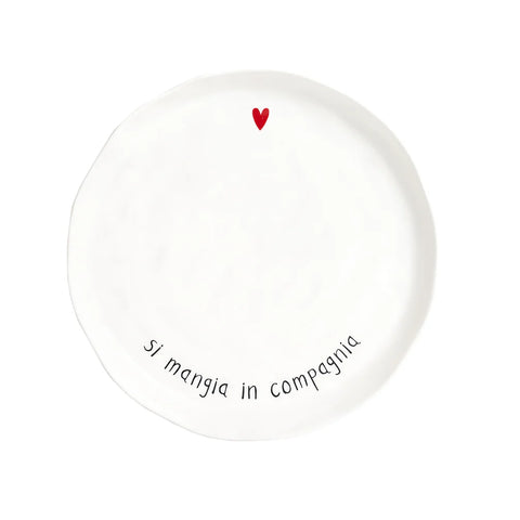 Set 2 Piatti piani Si mangia in compagnia da Simple Day