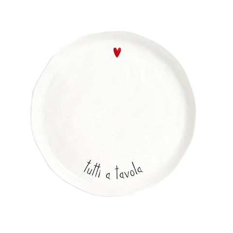 Set 2 Piatti piani Tutti a tavola da Simple Day