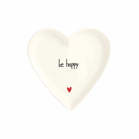 Set 2 Piatti cuore Be happy - 12 cm simple day