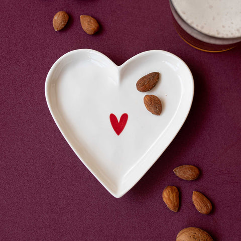 Set 2 Piatti cuore Cuore rosso - 12 cm da Simple Day