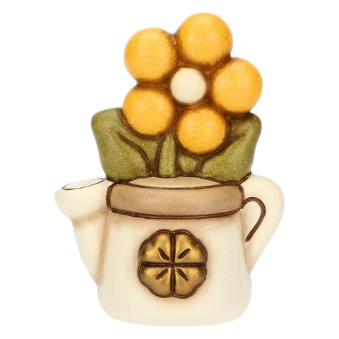 Mini annaffiatoio in ceramica con margherita Thun
