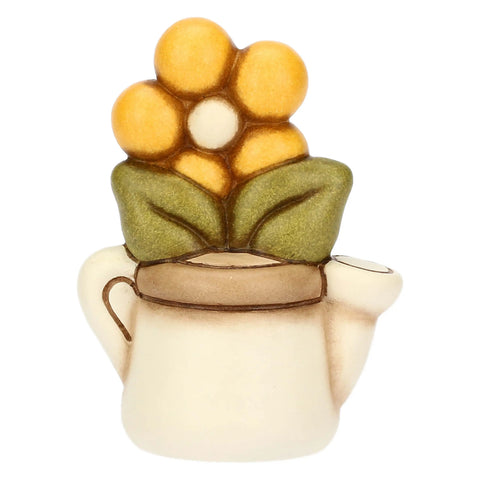 Mini annaffiatoio in ceramica con margherita Thun