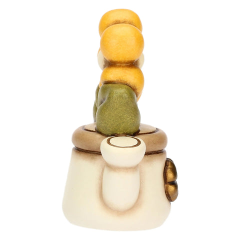 Mini annaffiatoio in ceramica con margherita Thun