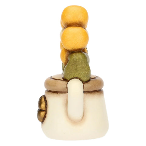 Mini annaffiatoio in ceramica con margherita Thun