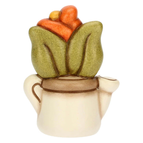 Mini annaffiatoio in ceramica con tulipano Thun