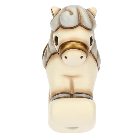 Cavallino a dondolo lui in ceramica