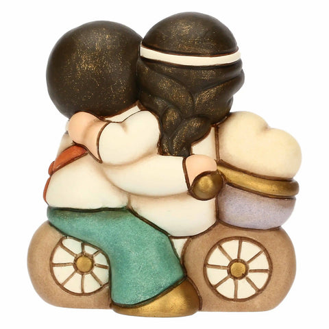 Sposini in ceramica su bicicletta, piccoli Thun