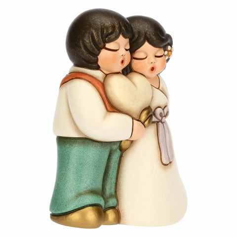 Sposini in ceramica con cuore, grandi Thun