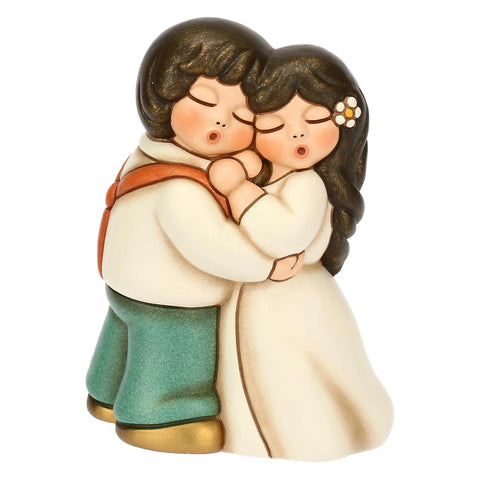 Sposini abbracciati in ceramica, grandi Thun