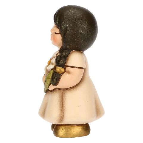 Bimba in ceramica con giglio Thun