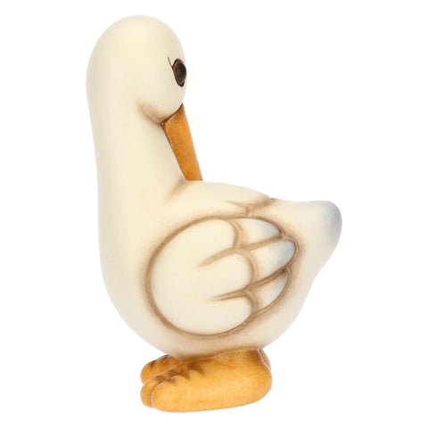 Cicogna Cindy in ceramica con ciuccio azzurro