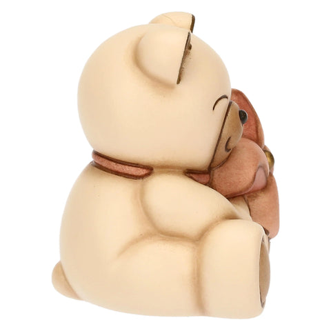 Teddy in ceramica con girandola rosa