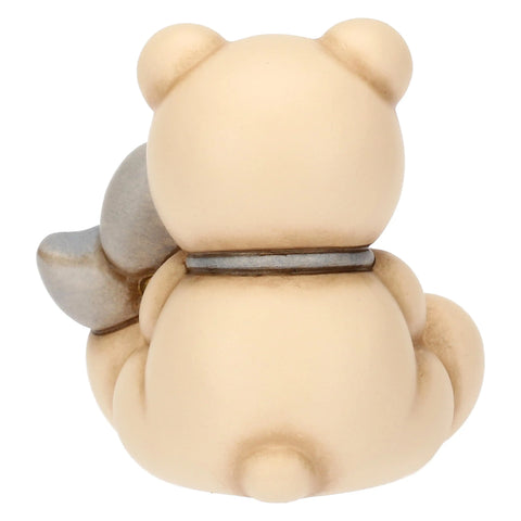Teddy in ceramica con girandola azzurra
