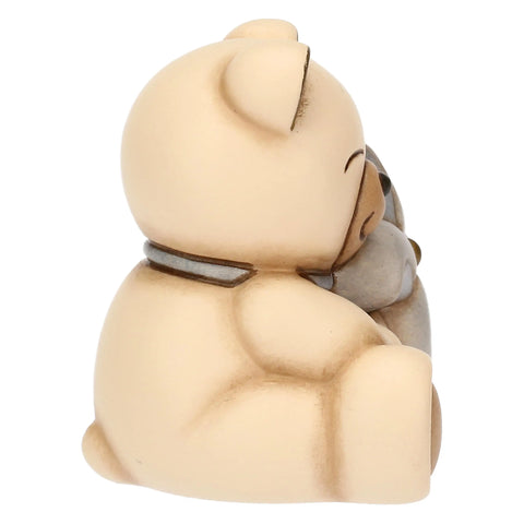 Teddy in ceramica con girandola azzurra