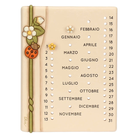 Calendario da muro in ceramica Country Bloom