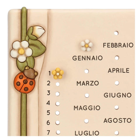 Calendario da muro in ceramica Country Bloom