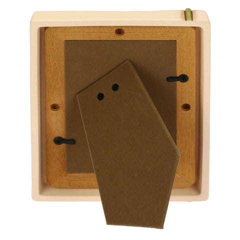 Portafoto in ceramica con coccinella e fiori