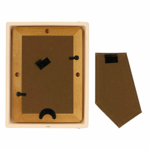 Portafoto in ceramica con coccinella e fiori